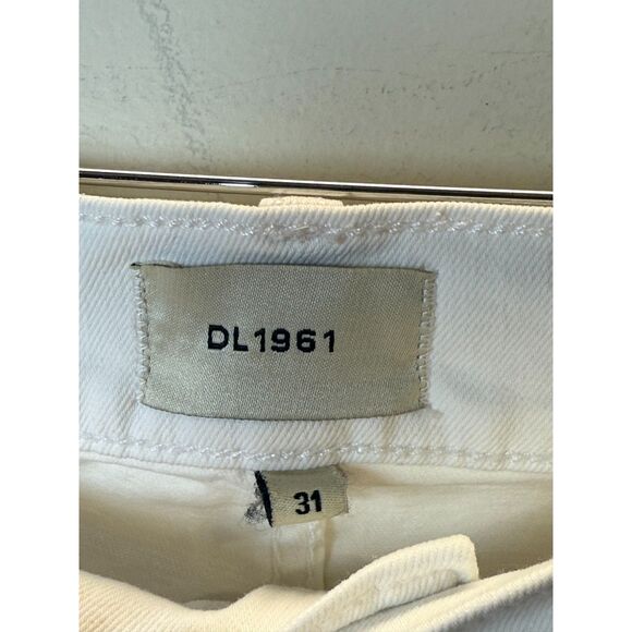 DL1961 Bridget Boot Jeans Women’s Size 31 White Rise Instasculpt Crop Chic NWT - Picture 5 of 12